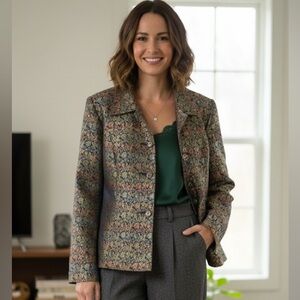 VINTAGE Bright Colorful Brocade Jacket